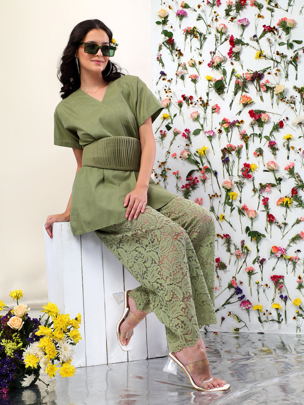 OLIVE BLOSSOM COORD SET