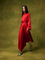 Roselle Glow Asymmetrical Dress