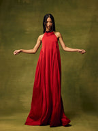 Roselle Glow Halter Dress