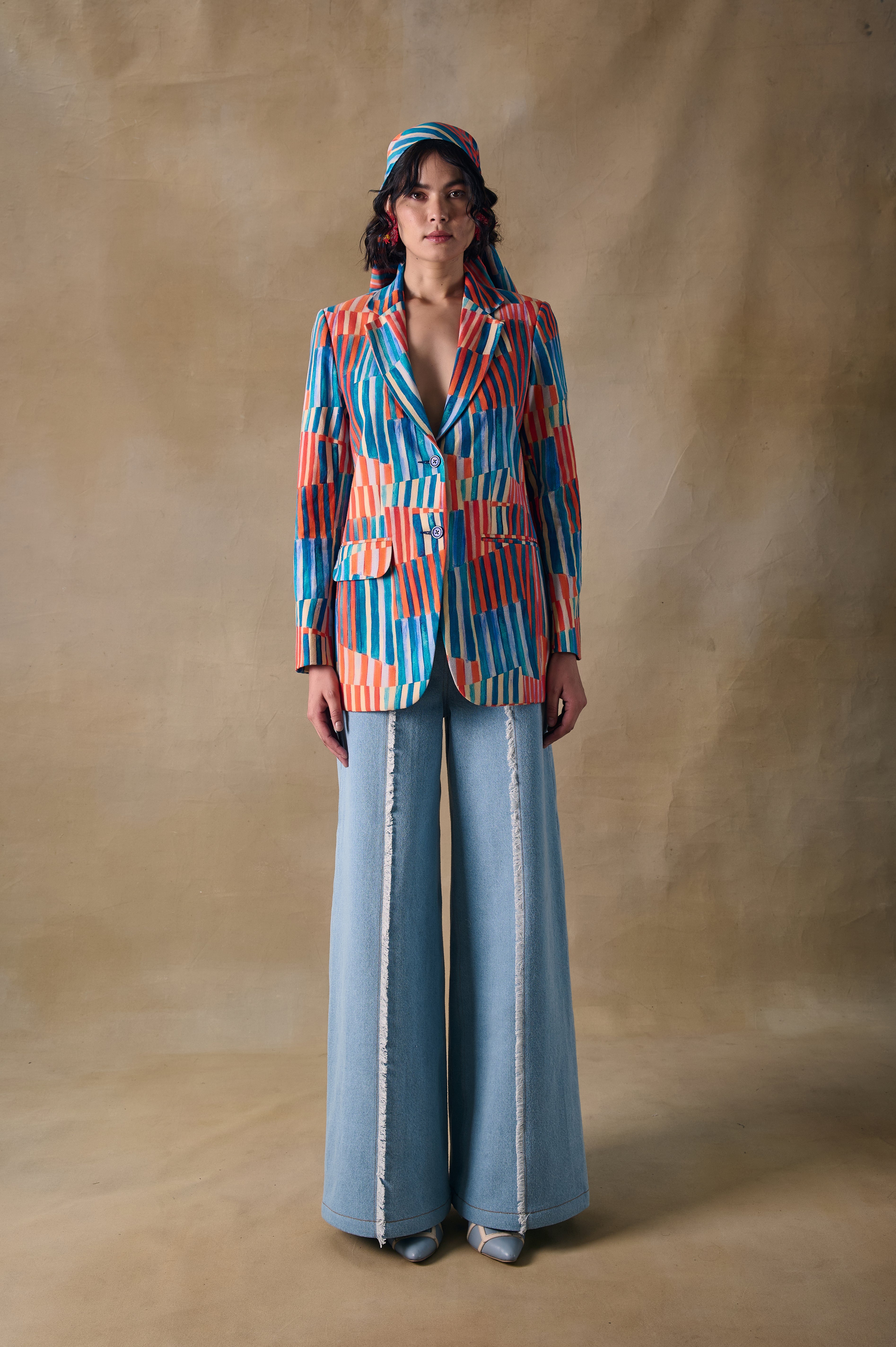 Denim Wide Leg Pants