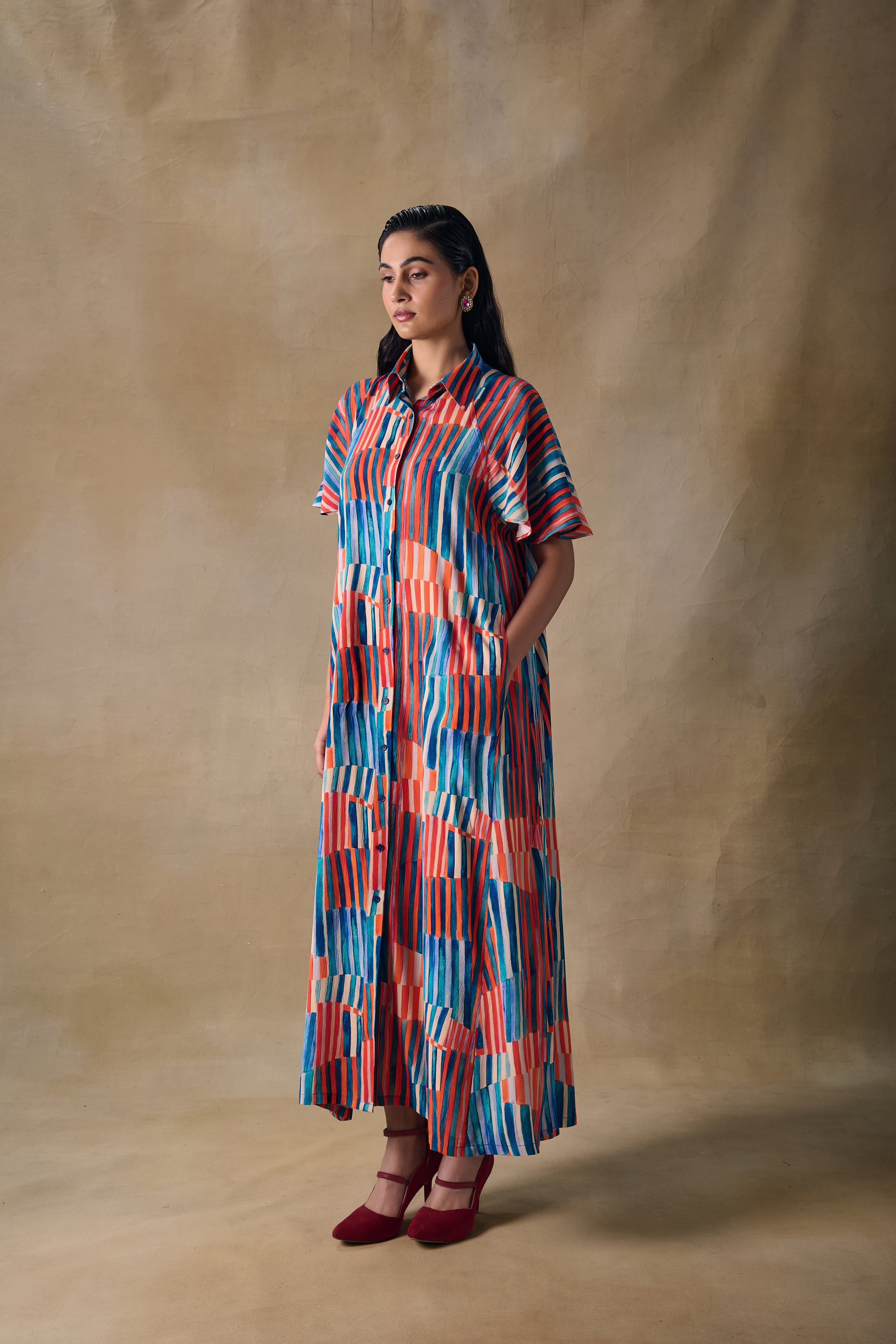 Asilah Stripe Raglan Dress