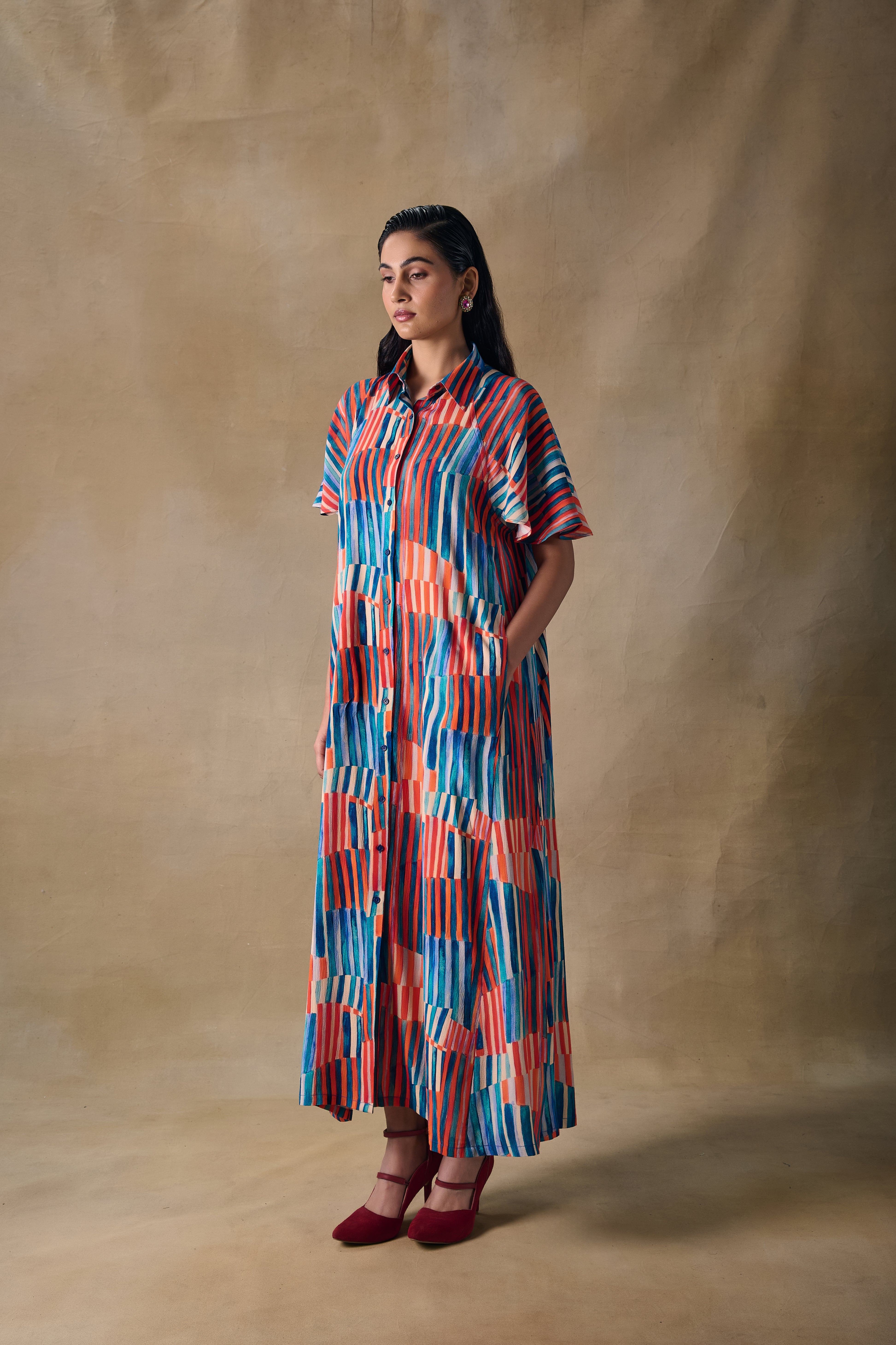 Asilah Stripe Raglan Dress