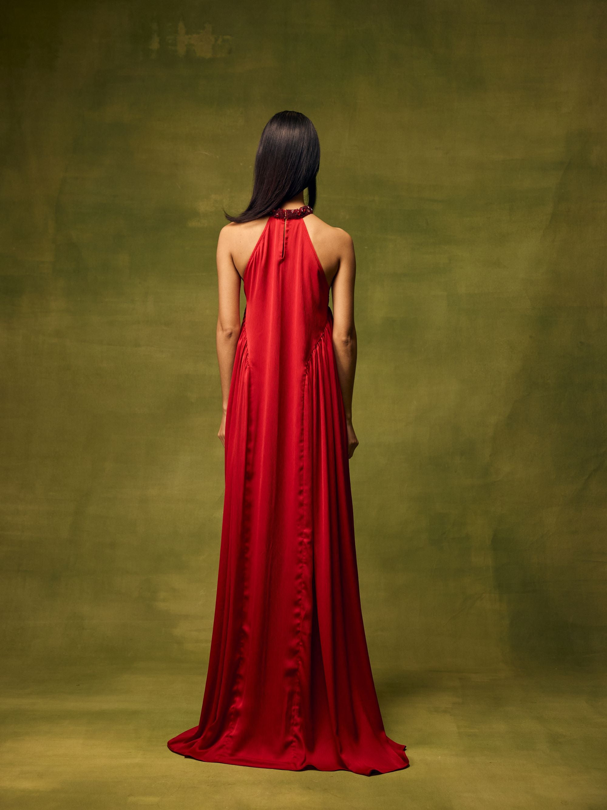 Roselle Glow Halter Dress