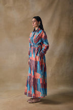 Asilah Stripe Wrap Dress