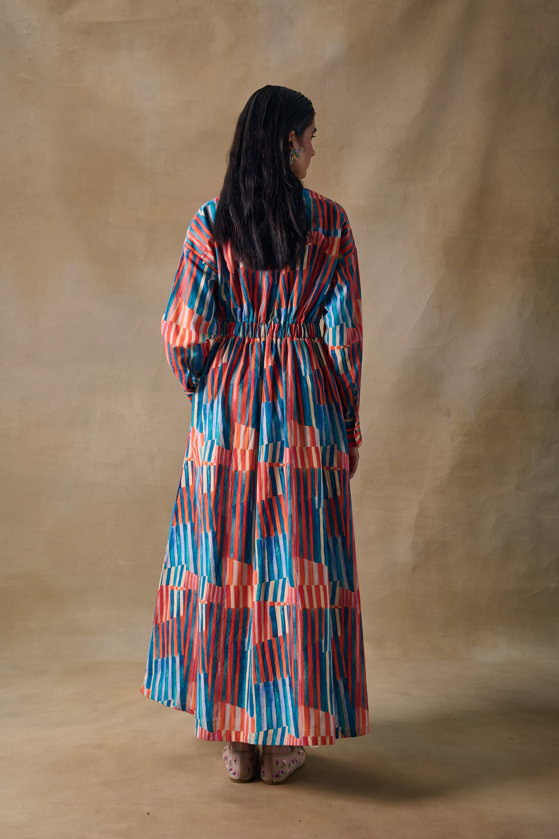Asilah Stripe Wrap Dress