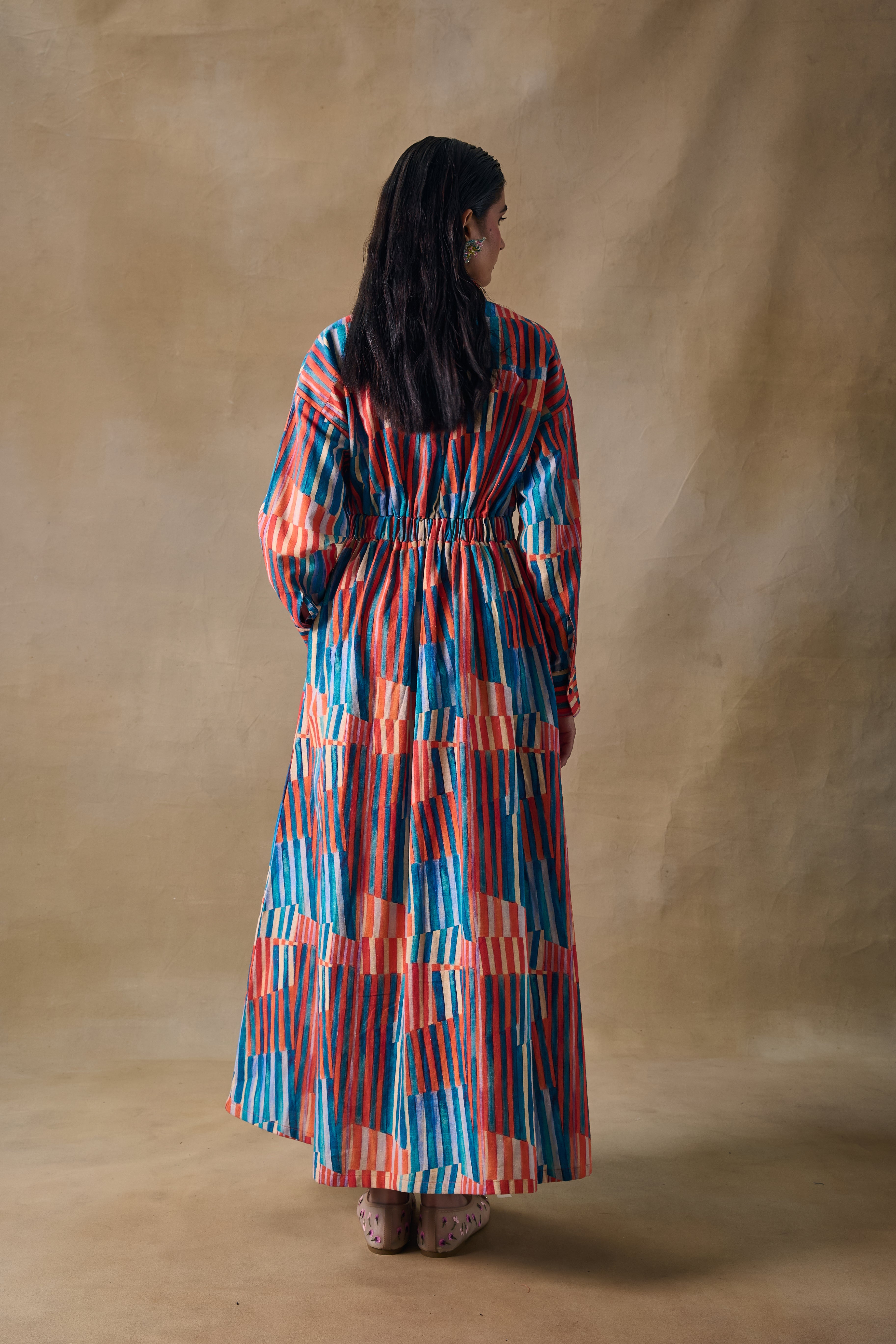 Asilah Stripe Wrap Dress