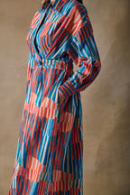Asilah Stripe Wrap Dress