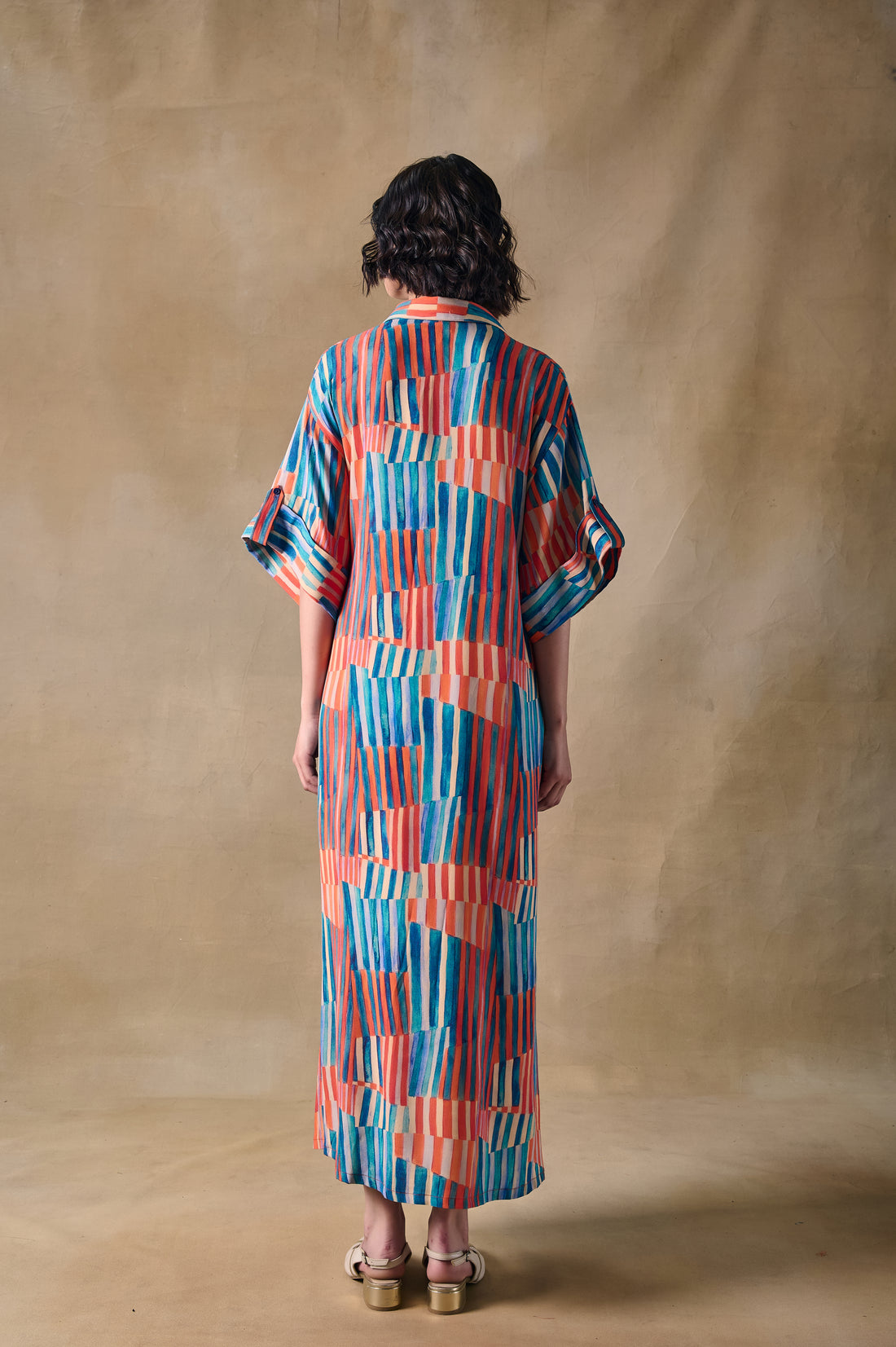 Asilah Stripe Asymmetrical Dress