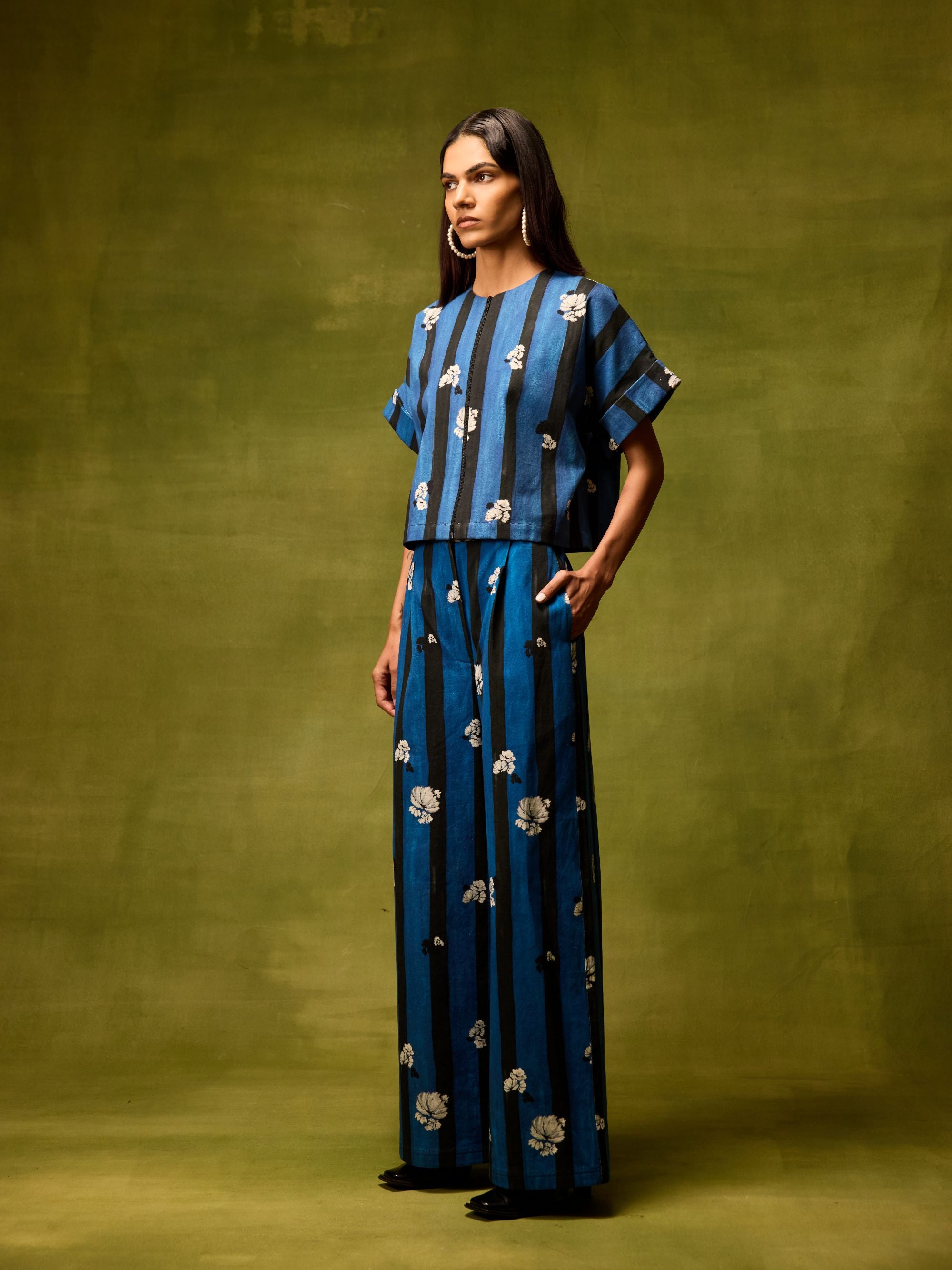 Saphire Bloom Kimono Top