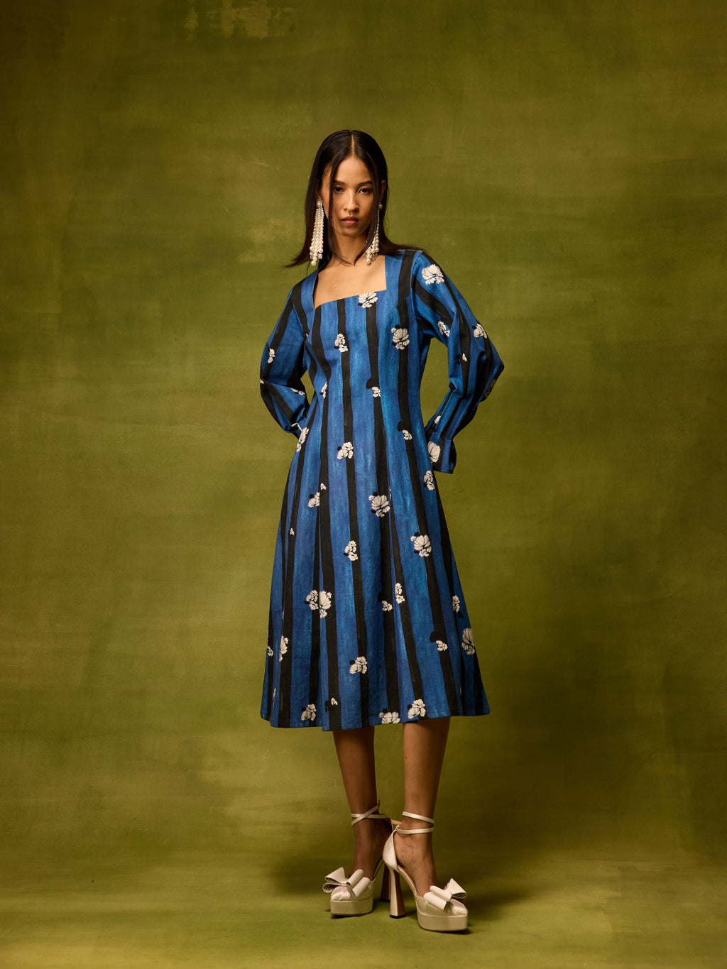 Saphiré Bloom Flora Midi Dress