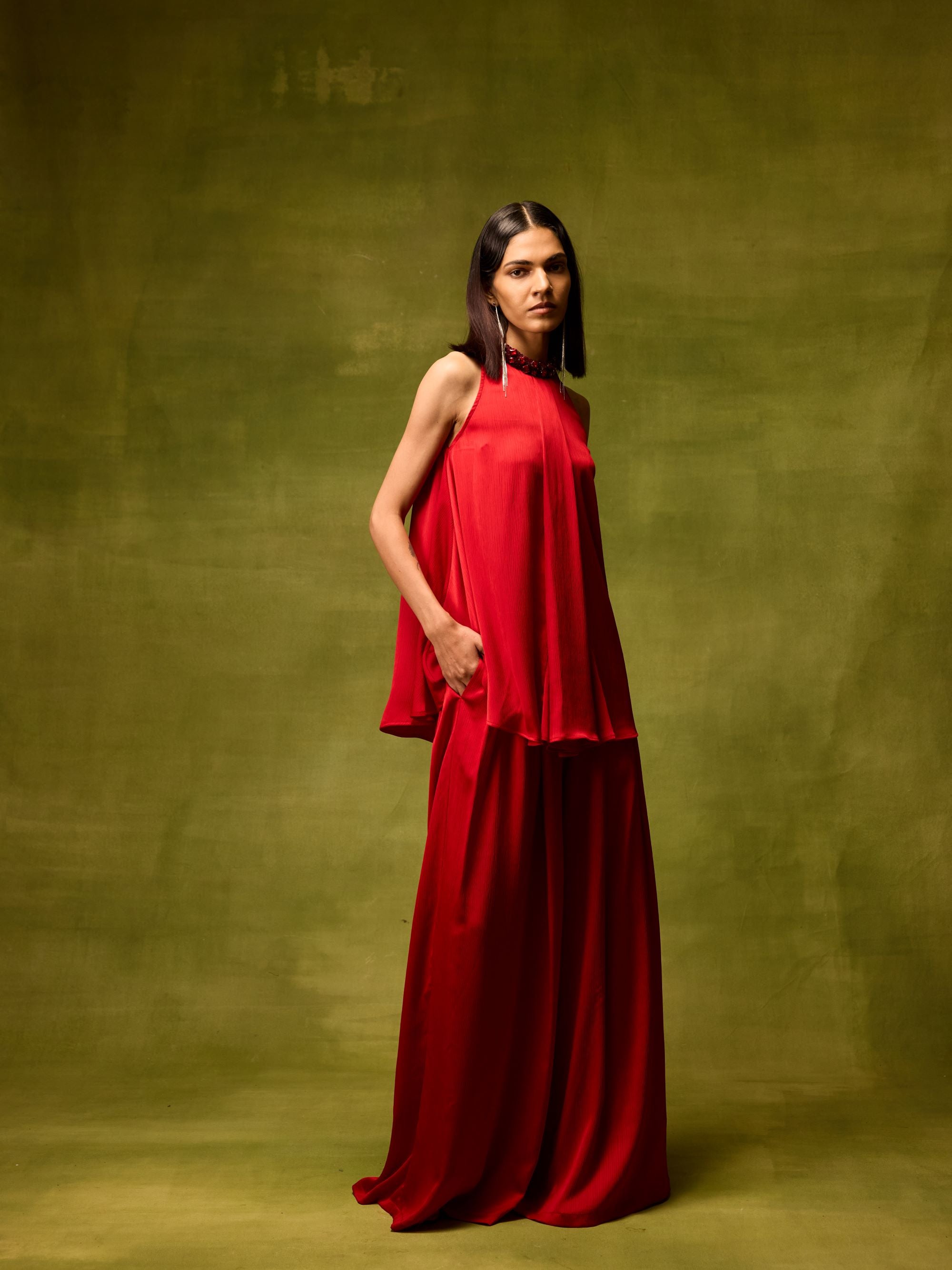 Roselle Glow Halter Top