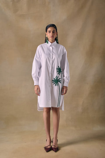 Mirage Palm Shirt Dress