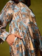 Vienna Cityscape Maxi Dress