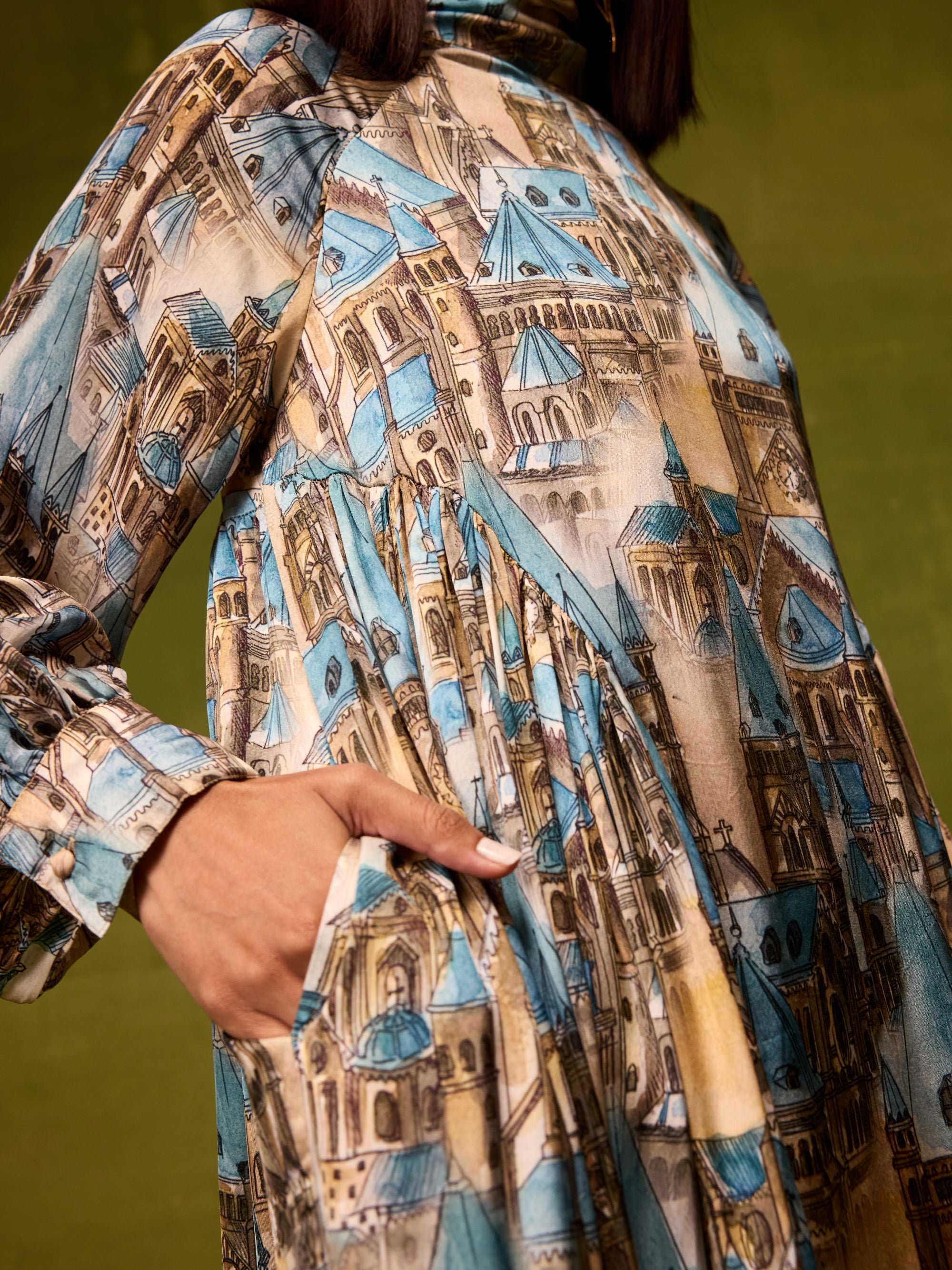 Vienna Cityscape Maxi Dress