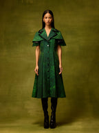Emerald Muse Cape Dress