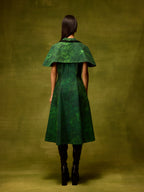 Emerald Muse Cape Dress