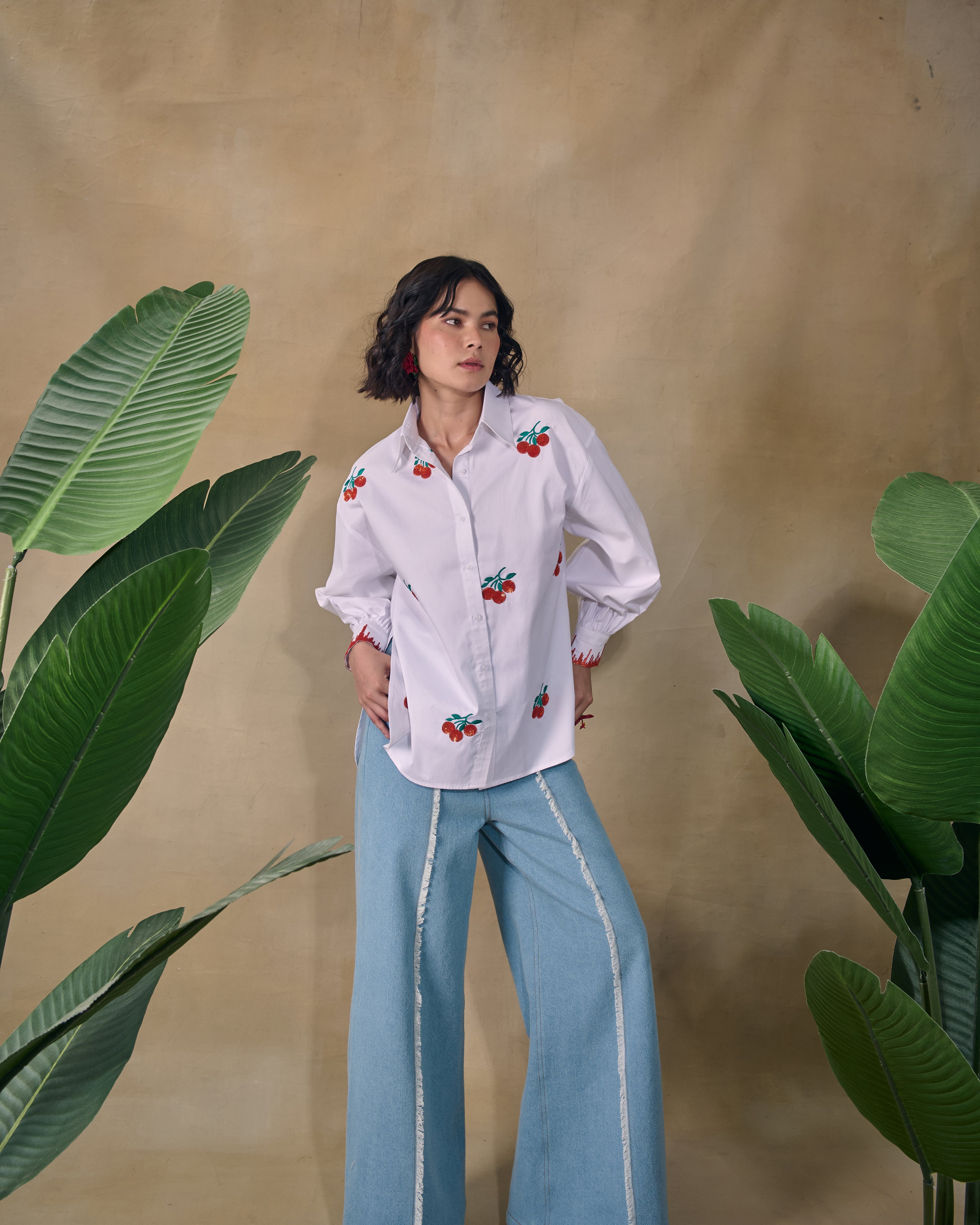 Citrus Blanc Embroidered Shirt