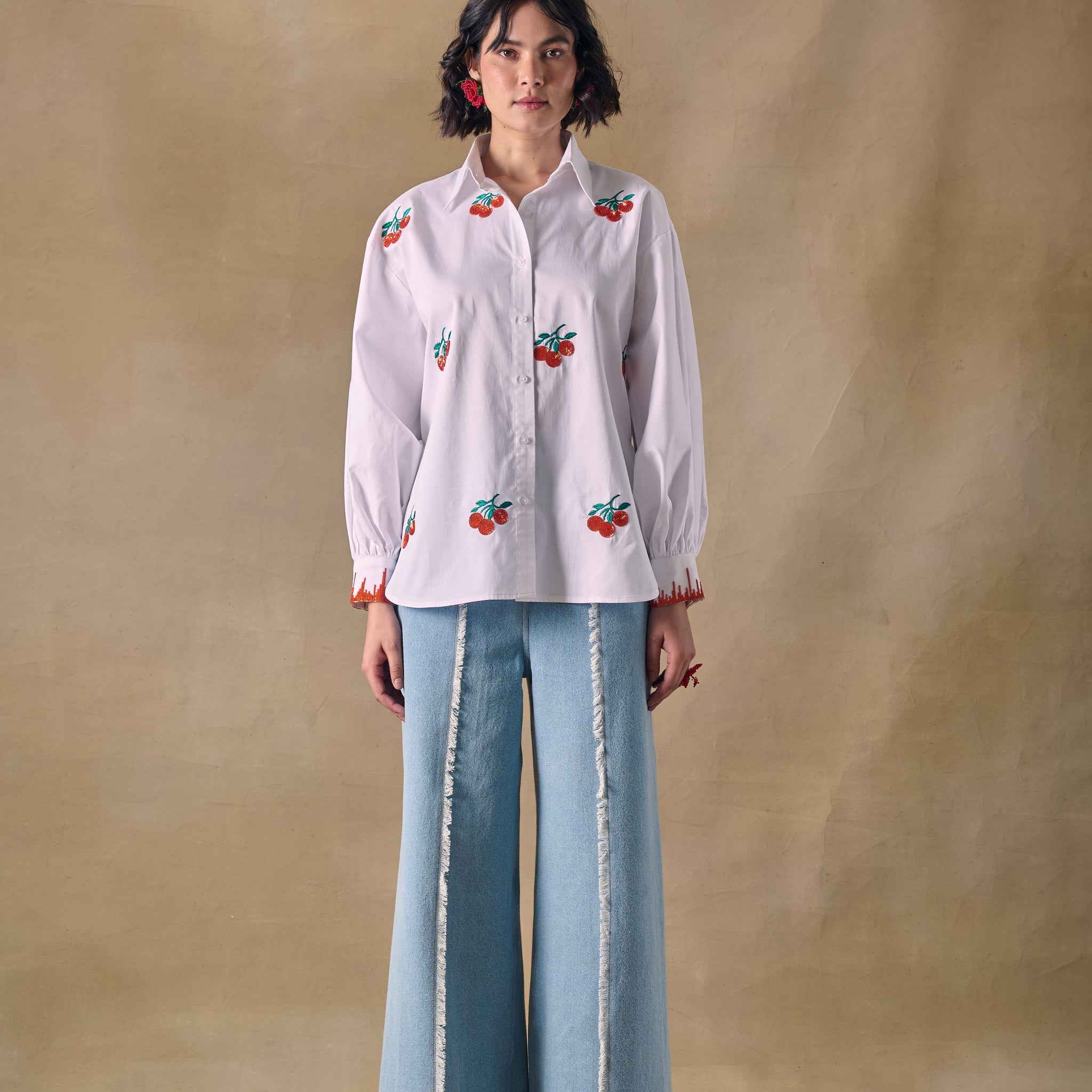 Denim Wide Leg Pants