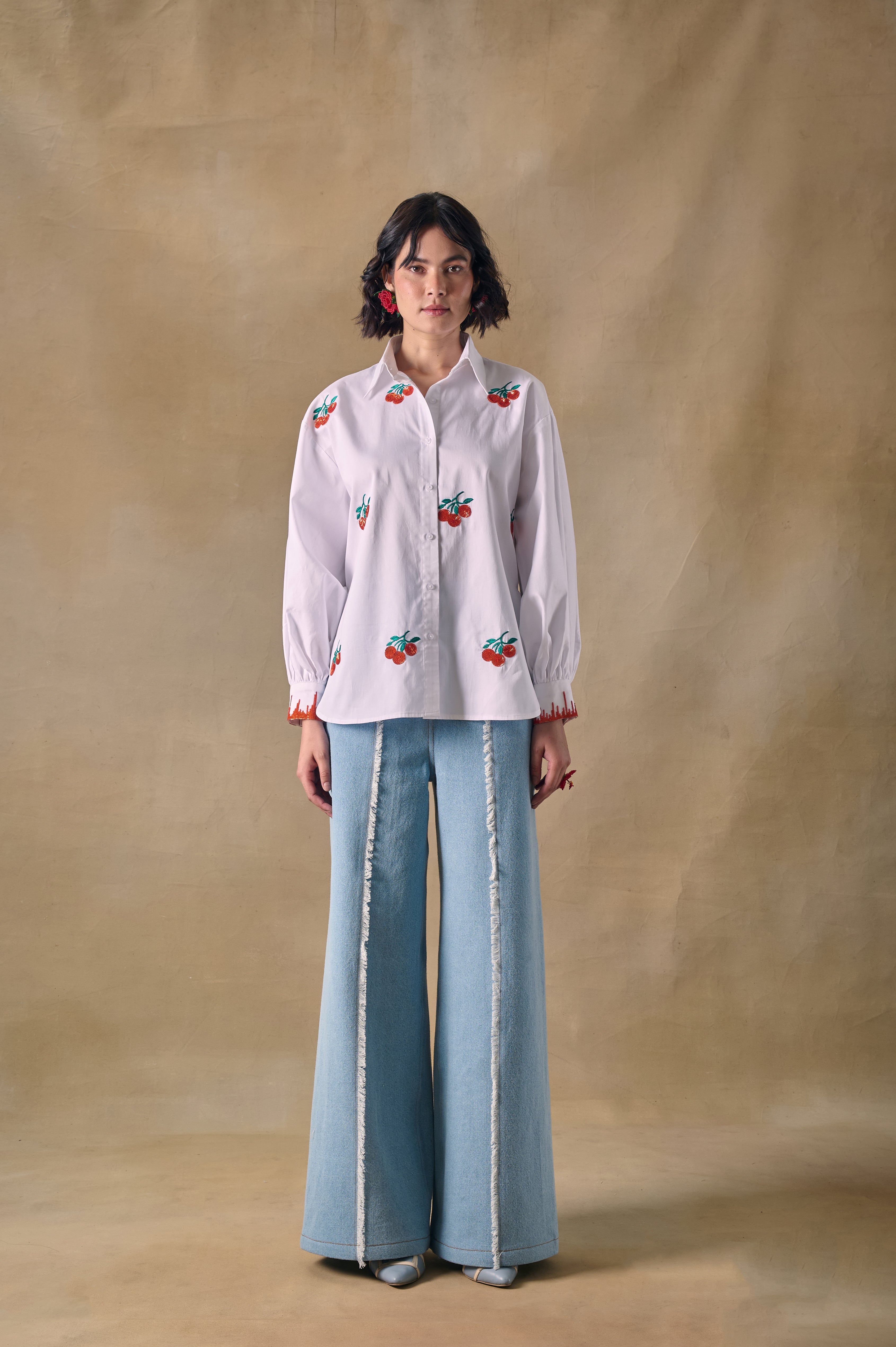 Denim Wide Leg Pants