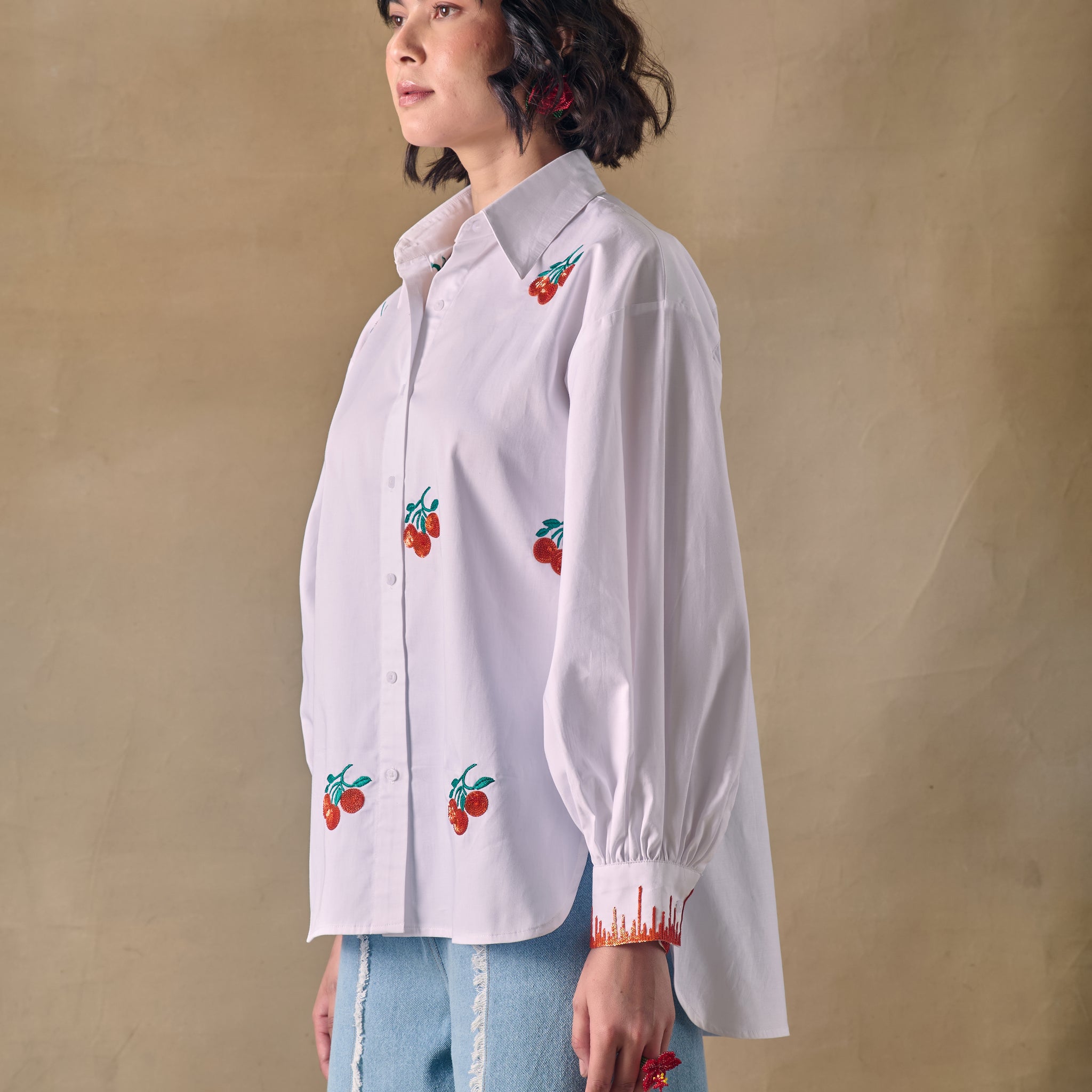 Citrus Blanc Embroidered Shirt