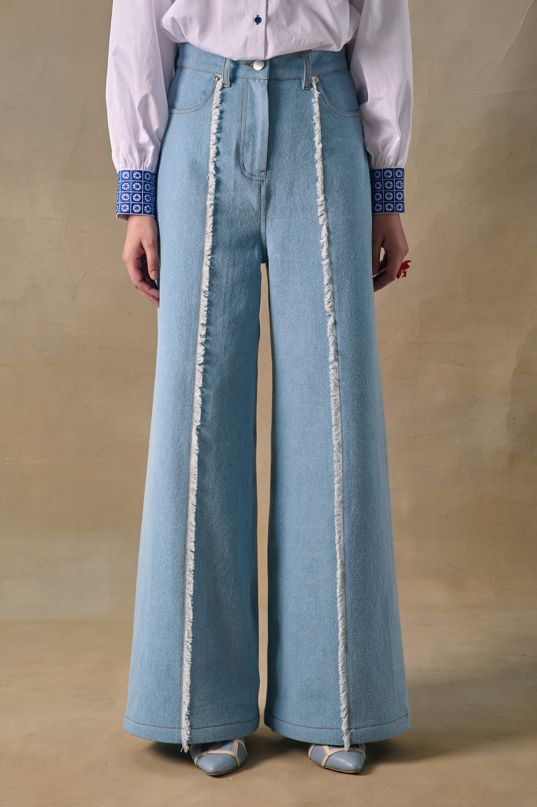 Denim Wide Leg Pants