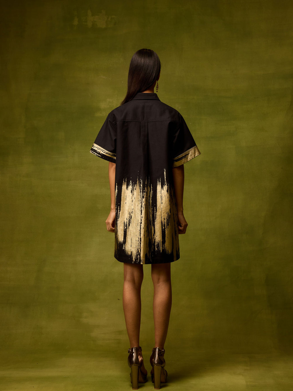 Twilight Gold Shirt Dress