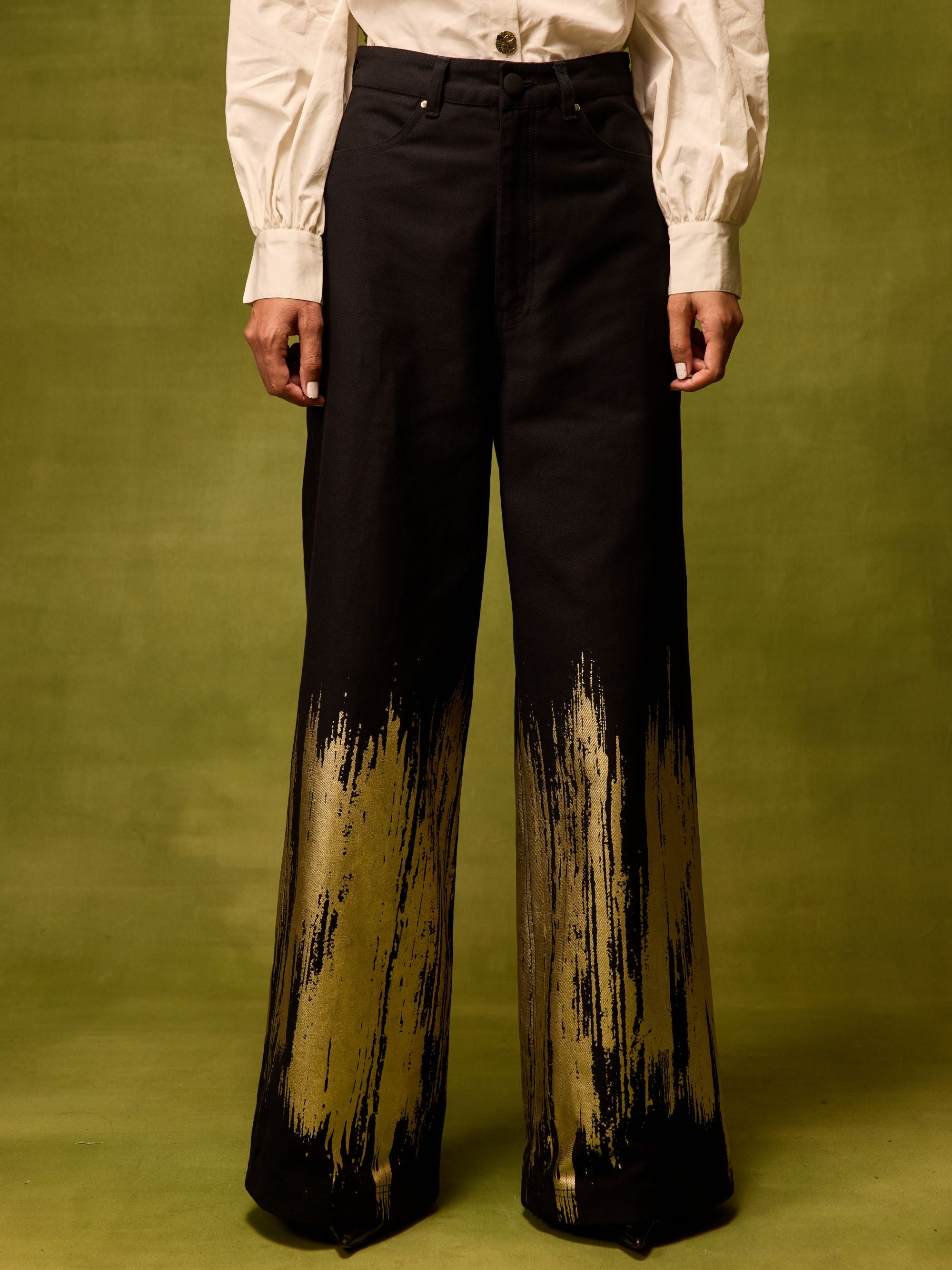Twilight Gold Straight Trousers