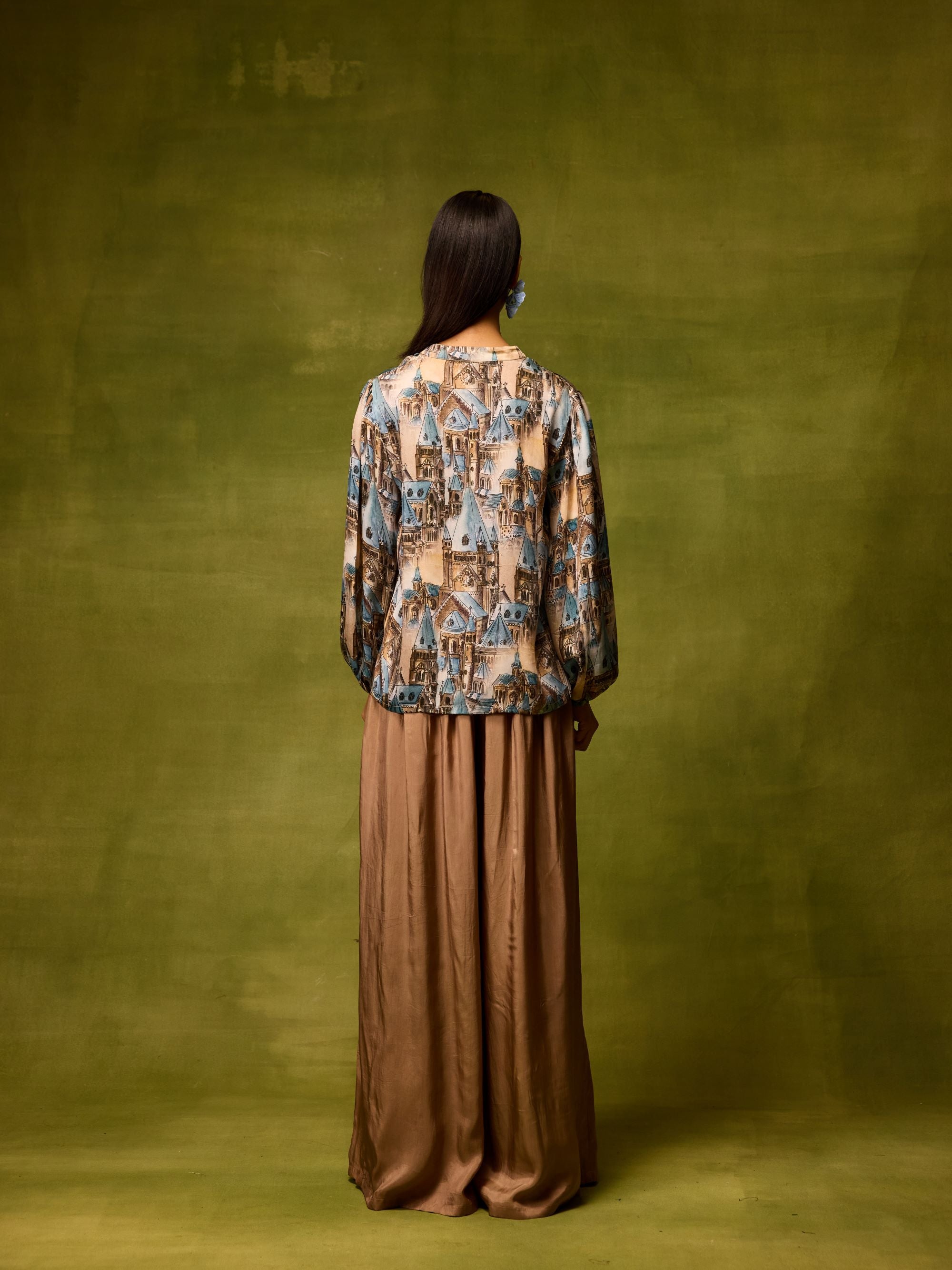 Vienna Beige Flared Pants