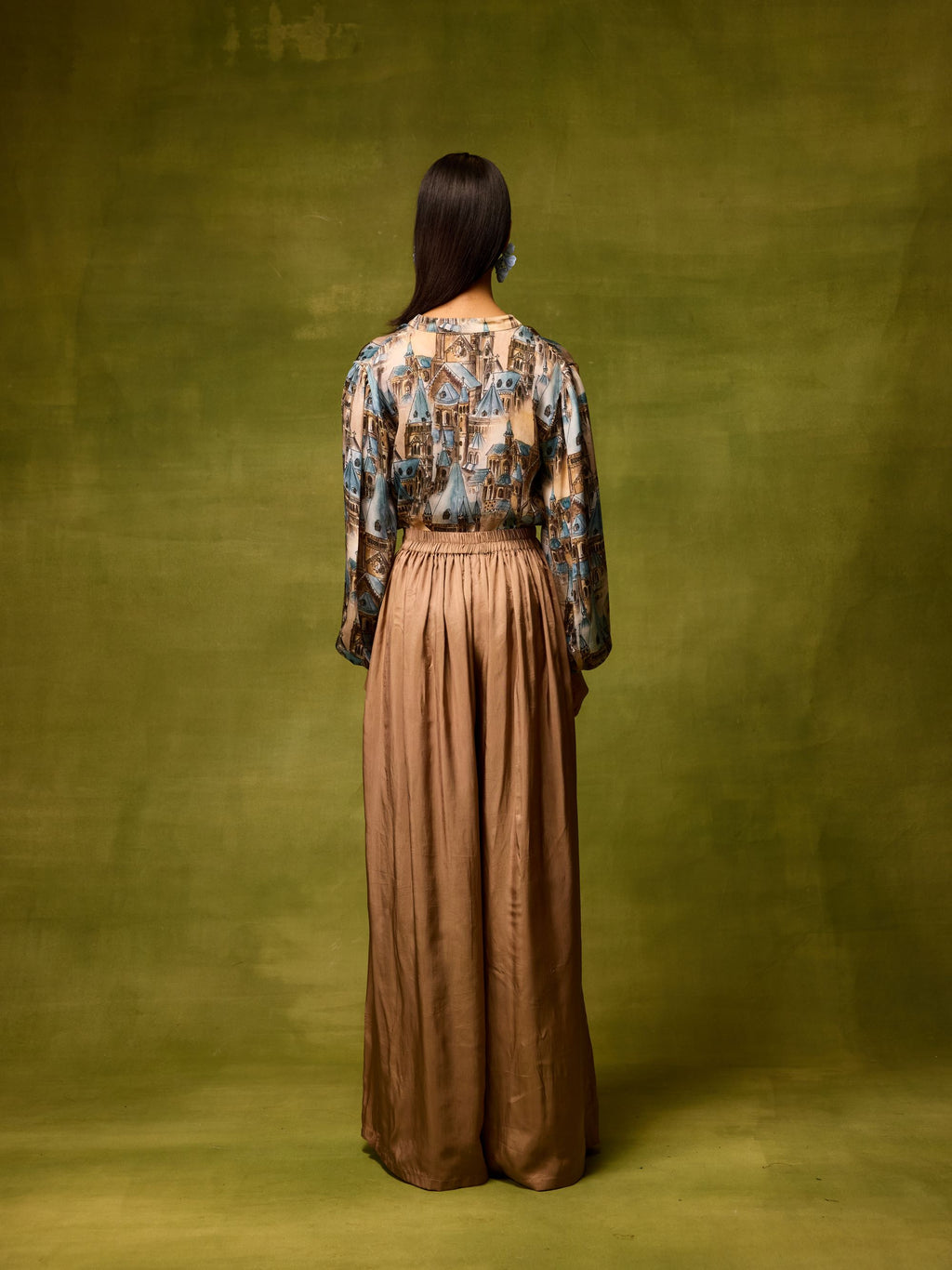 Vienna Beige Flared Pants