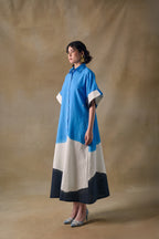 Blue Washed Asymmetrical Dress
