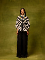 Vienna Stripe Peplum Top