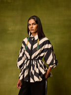 Vienna Stripe Peplum Top