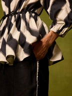 Vienna Stripe Peplum Top