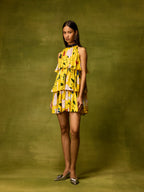 Citrus Bloom Ruffle Dress