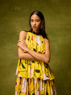 Citrus Bloom Ruffle Dress