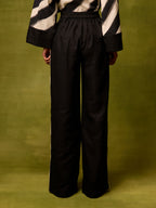 Vienna Black Straight Trousers