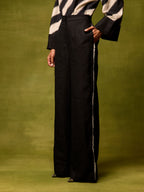 Vienna Black Straight Trousers