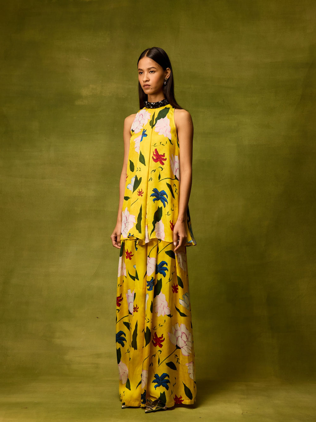 Citrus Bloom Halter Top