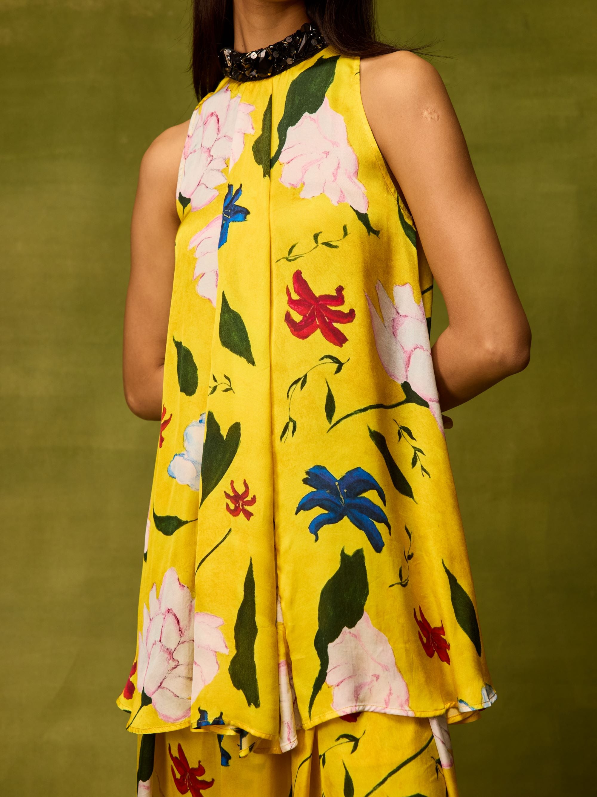 Citrus Bloom Halter Top