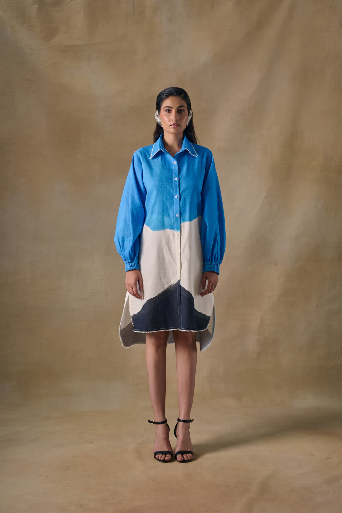 Blue Washed Shirt Dress