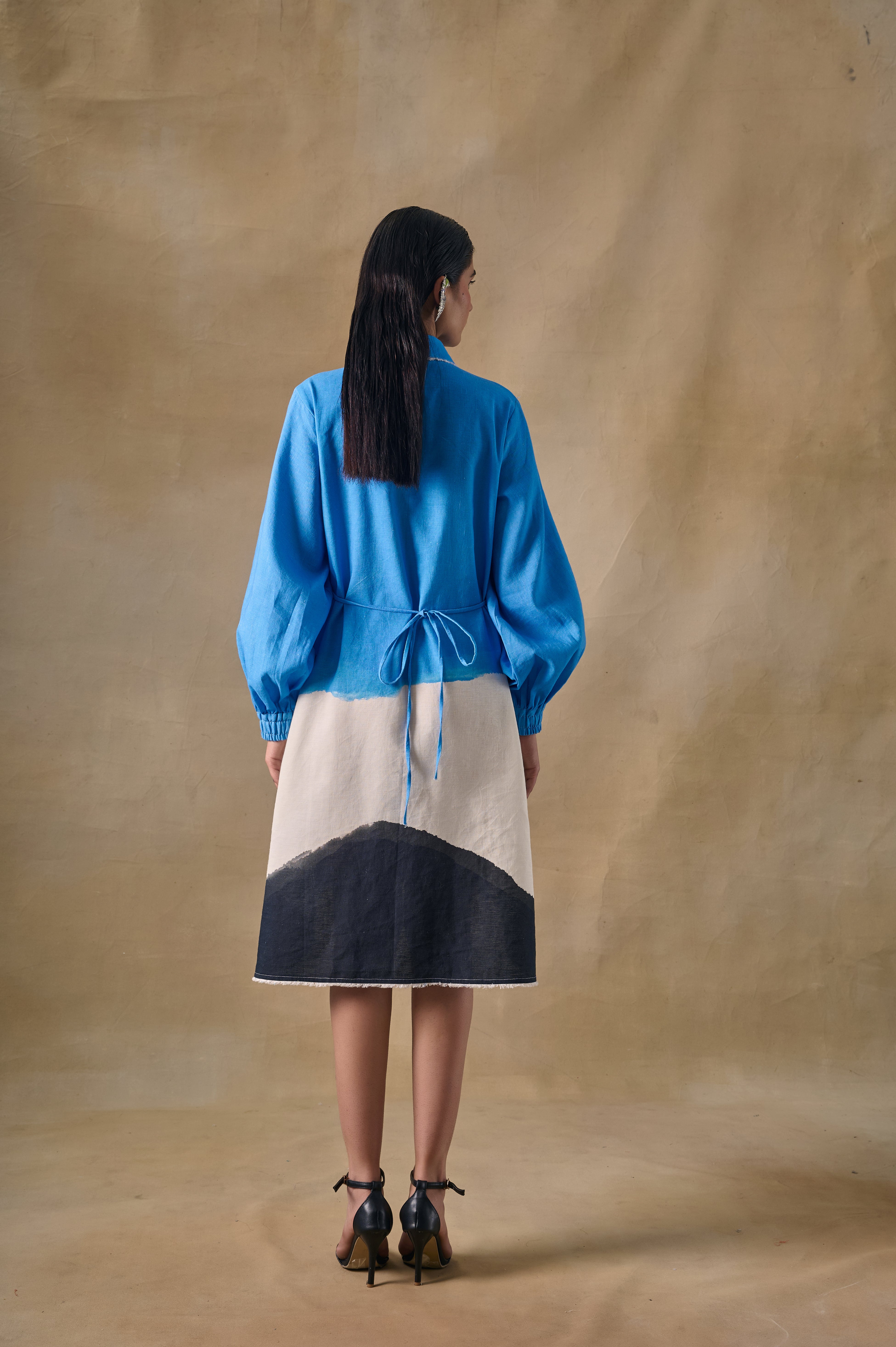 Blue Washed Shirt Dress