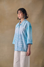 Blue Landscape Kimono Shirt