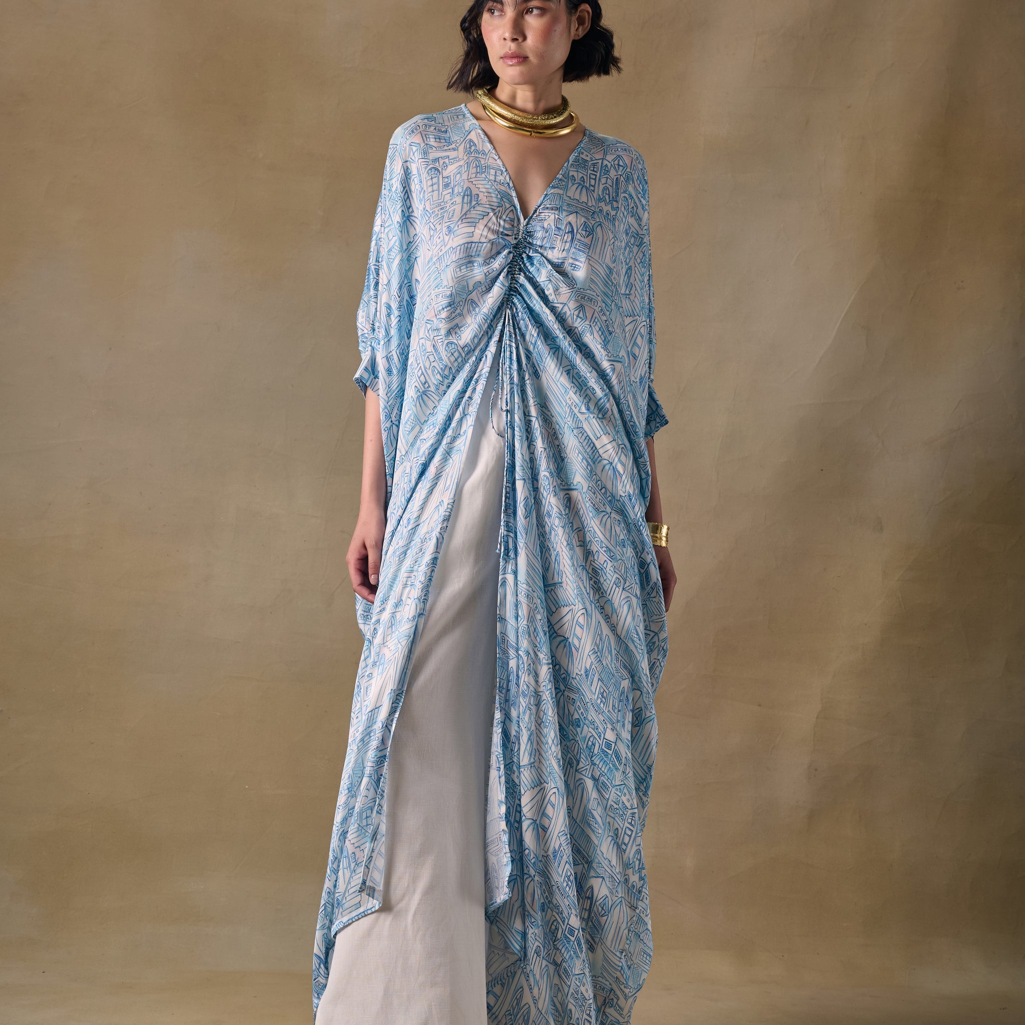 Blue Landscape Kaftan