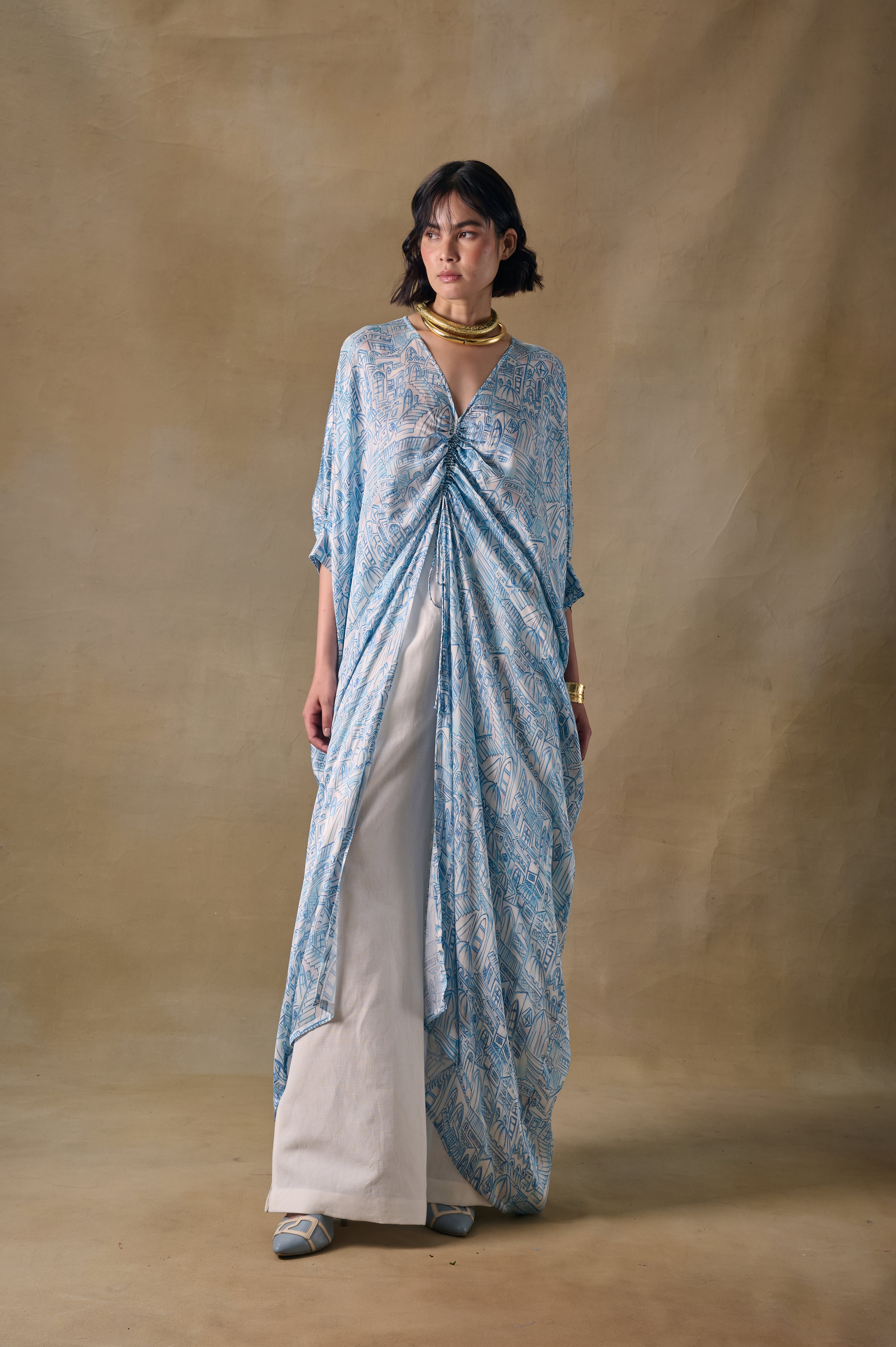 Blue Landscape Kaftan