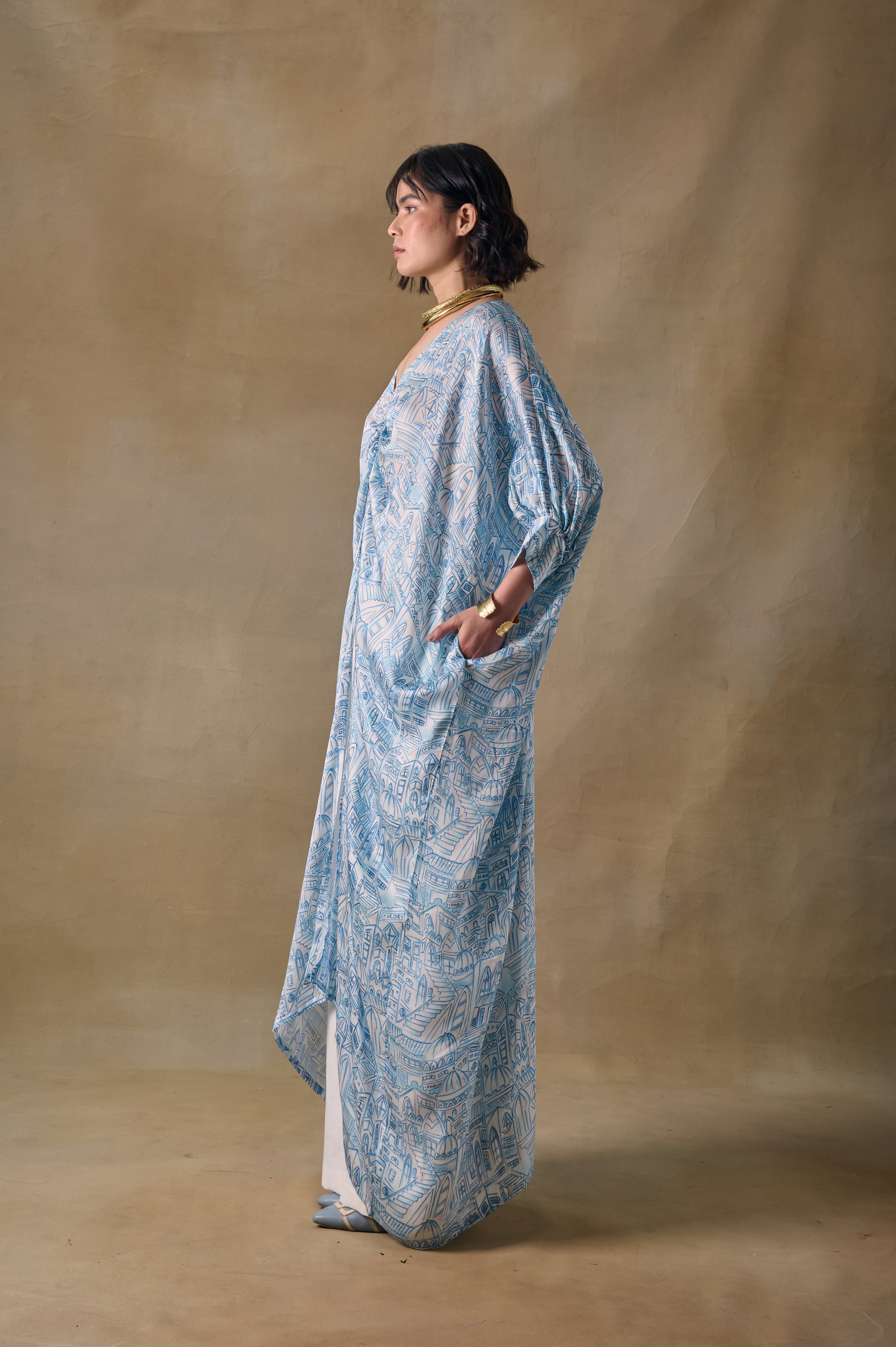 Blue Landscape Kaftan