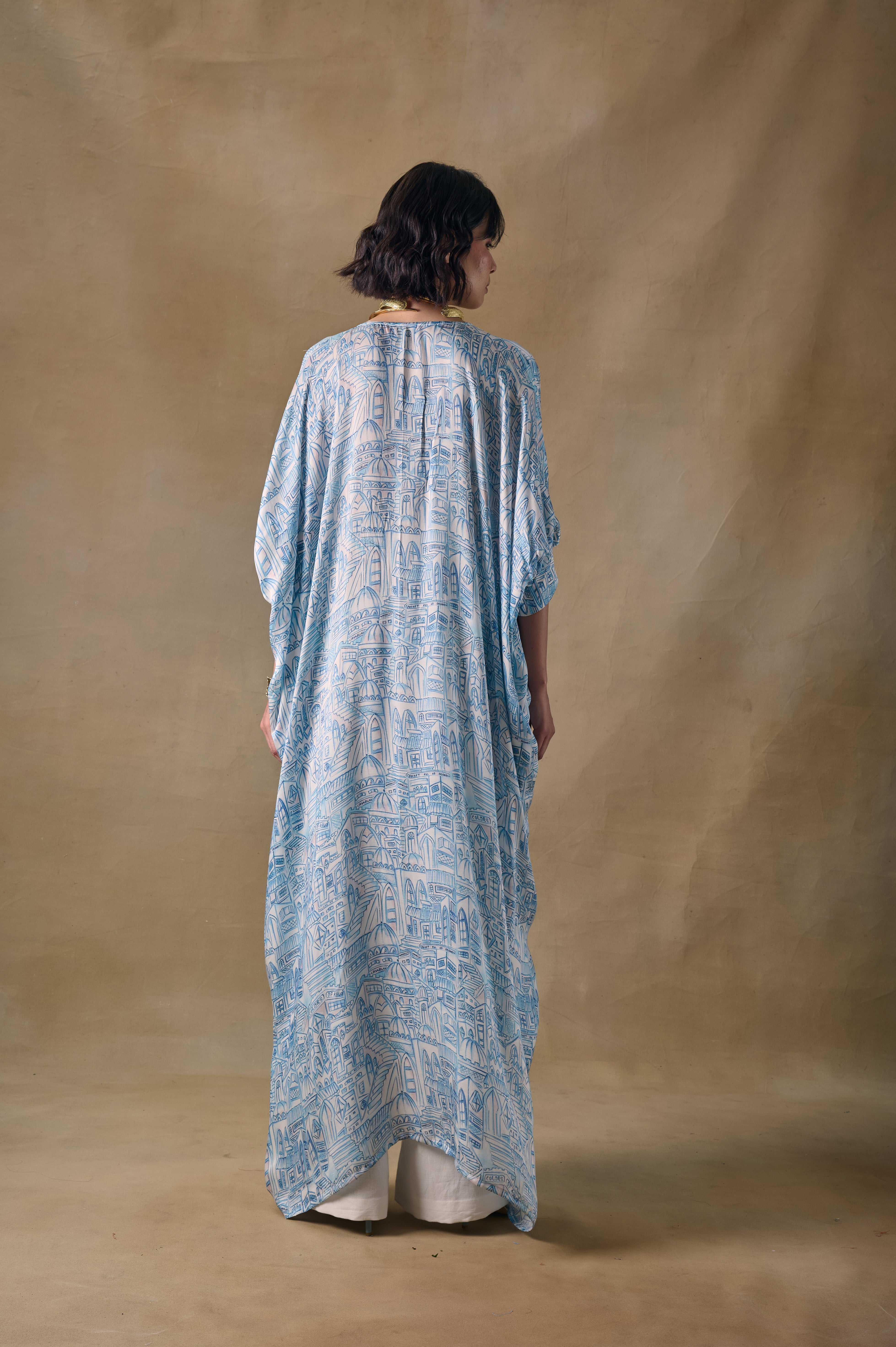 Blue Landscape Kaftan
