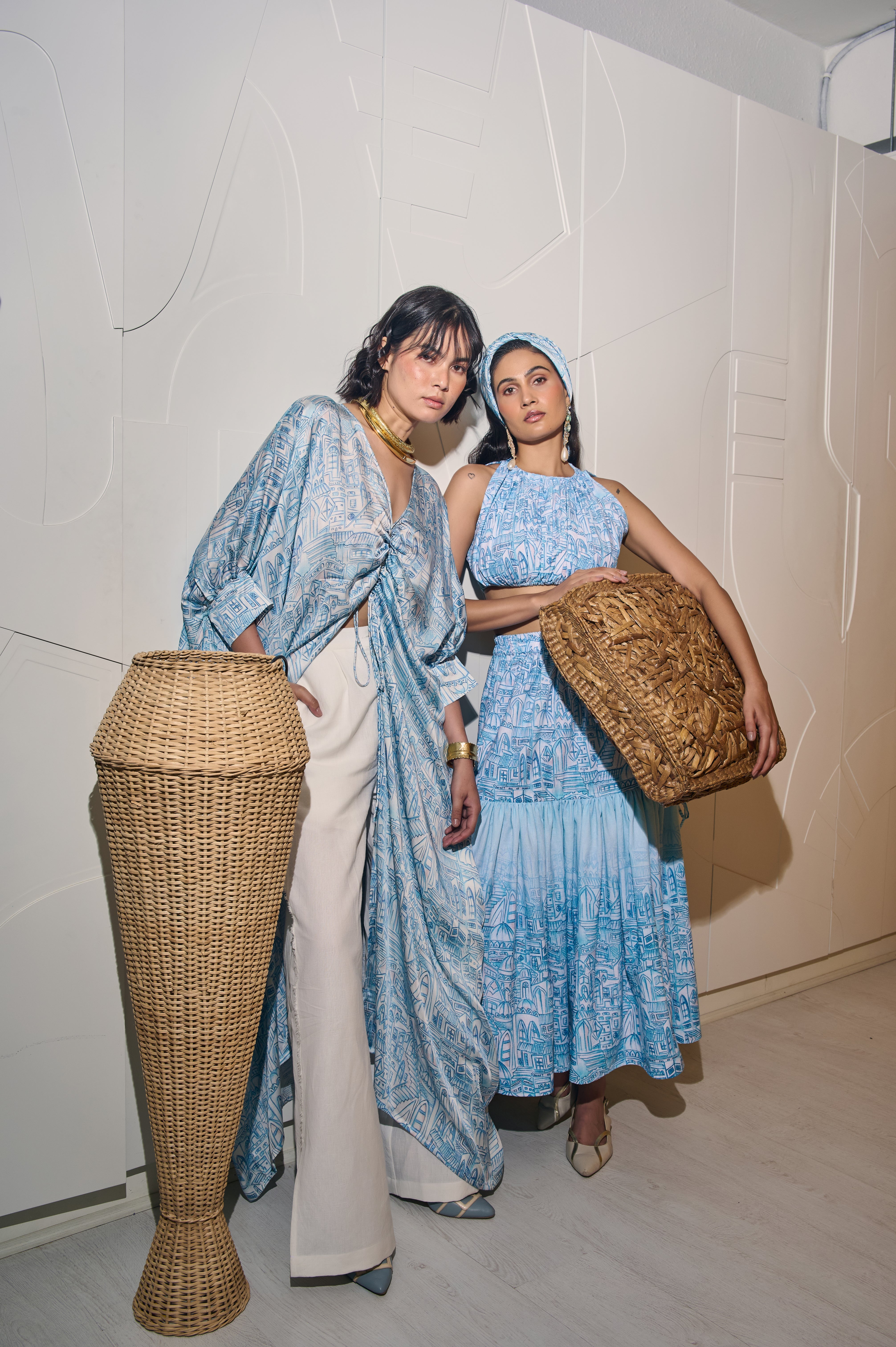 Blue Landscape Kaftan