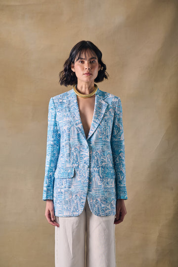 Blue Landscape Blazer