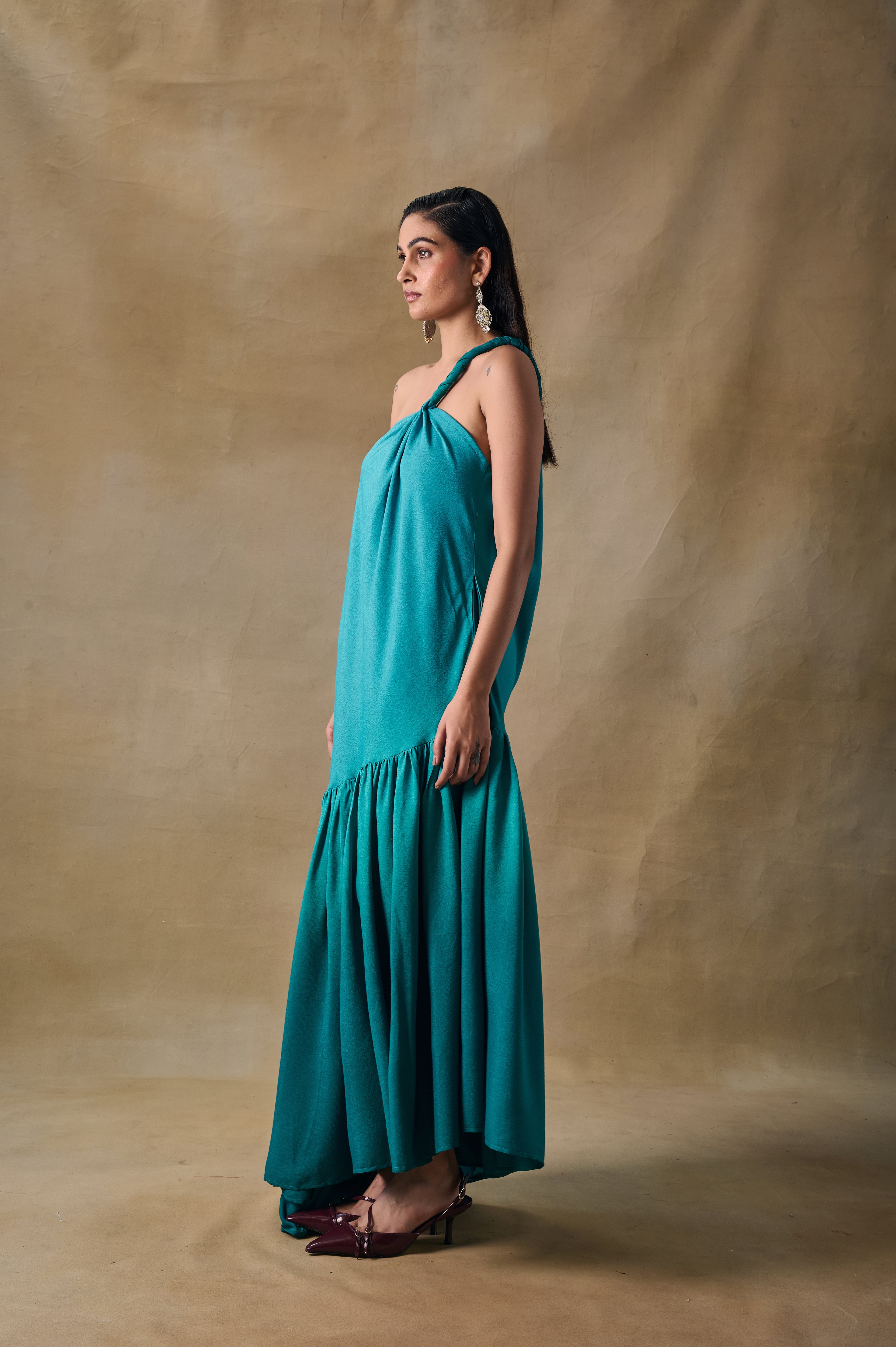 Palm Reverie Ruffle Dress