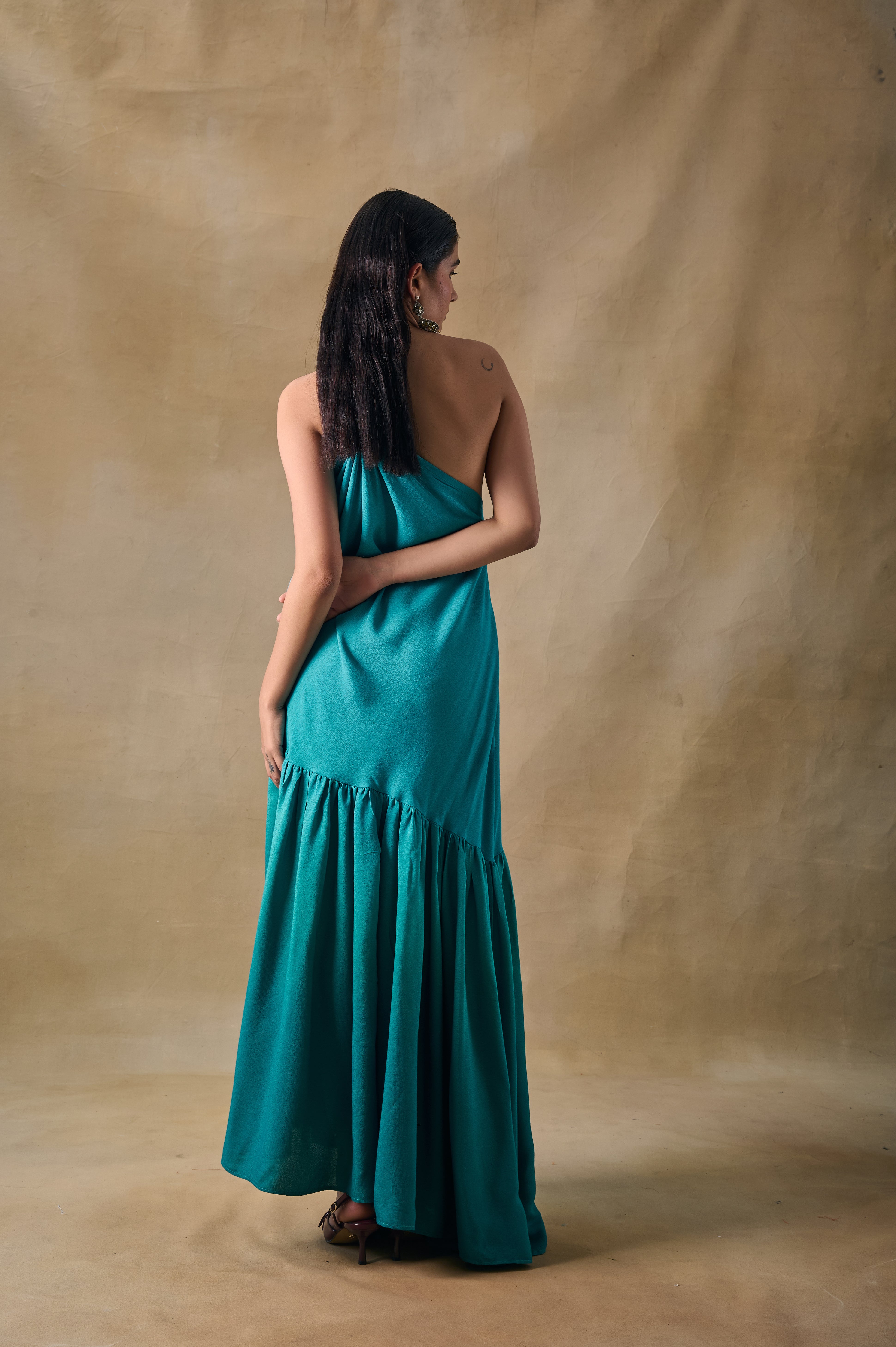 Palm Reverie Ruffle Dress